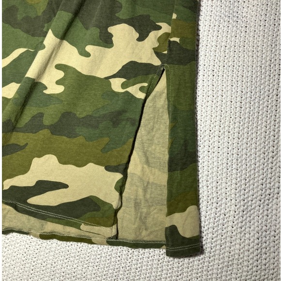 J. Crew Camo T Shirt Dress Midi Casual Everyday Size Small Streetwear Normcore - Picture 9 of 10